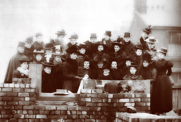 Fleetwood churches - the brick-laying ceremony for the Wesley Methodist Church